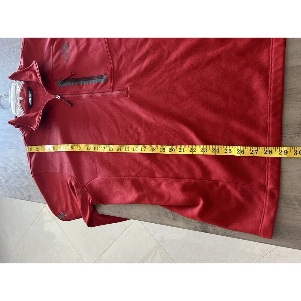 The North Face Men's pullover jacket red half zip up with pocket size XL